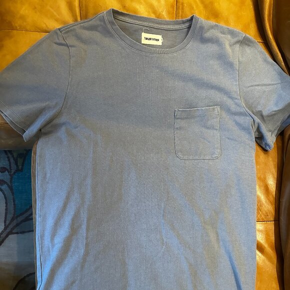Taylor Stitch The Heavy Bag Crewneck Tee in Faded blue Men’s M - Picture 3 of 3